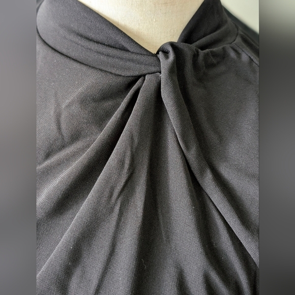 Worthington Women's Size XS Black 3/4 Sleeve Stretchy Mock Twist Neck Top - Picture 5 of 11